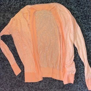 Gap orange and white stripes lightweight sweater